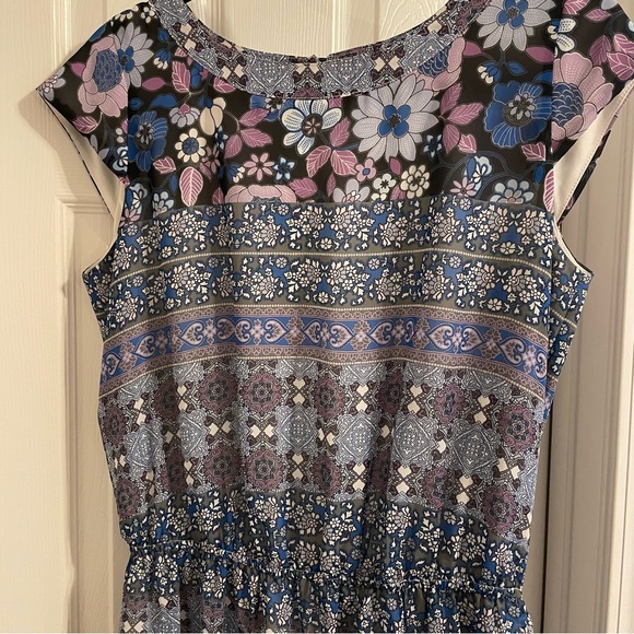 *DONATED* Dress Barn | Cap Sleeve | Blue Purple | Soft Summer | Size 8 - Picture 2 of 7